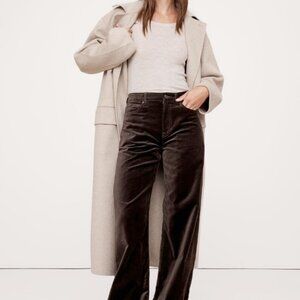 Banana Republic The Icon Classic Wide-Leg Velvet Pant 29R Brown